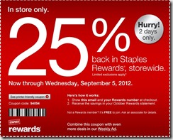 staples25off